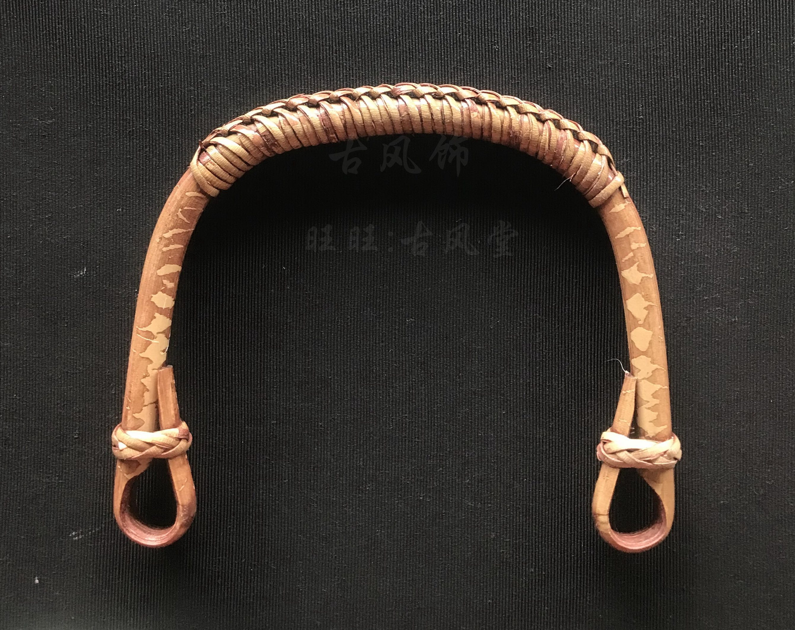 14cm手编 纯藤茶壶提手/编织藤皮茶壶提柄/藤手挽/提梁壶柄/壶把