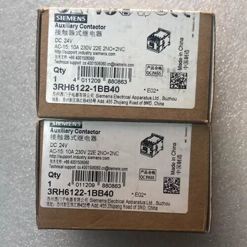 售前询价直流接触器3RH6122-1BB40 DC2