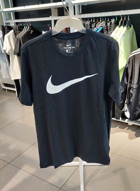 耐克短袖新款DC5095-010黑色2025纯棉简约学生100%棉