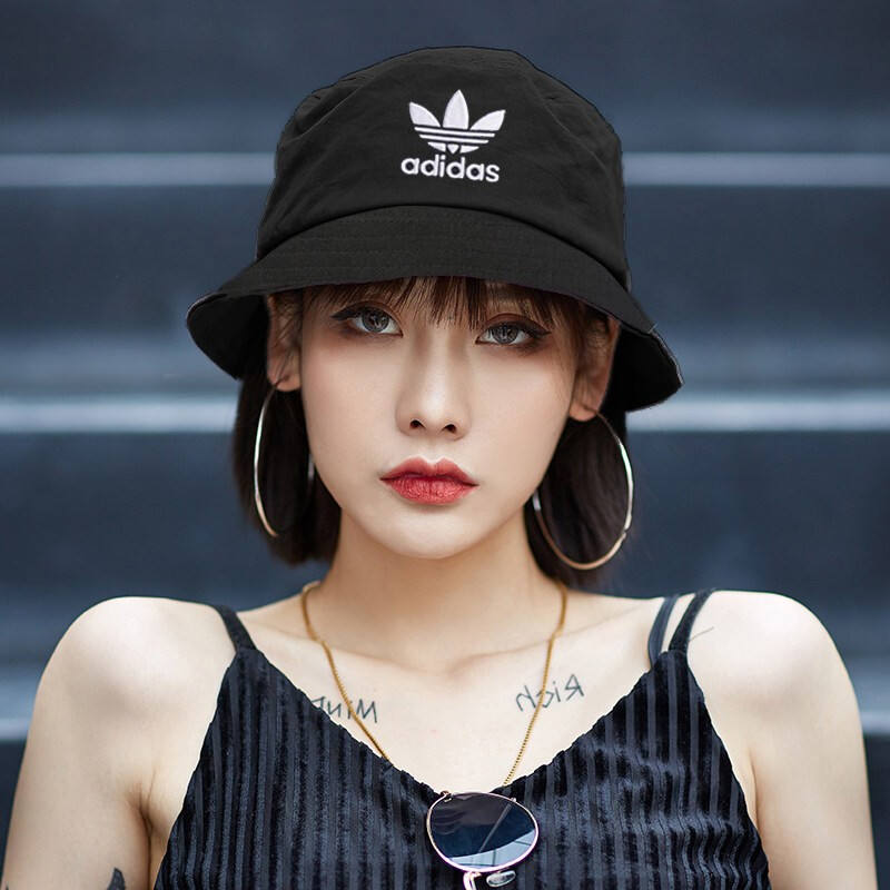 阿迪达斯男帽子三叶草女帽2022新款遮阳帽运动帽户外渔夫帽AJ8995