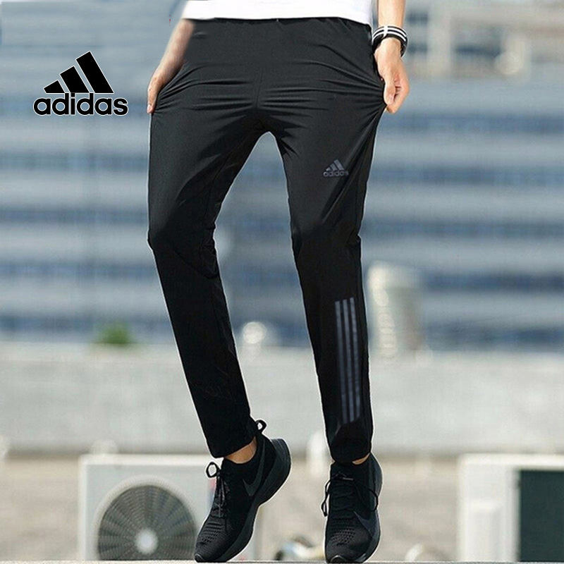 阿迪达斯男裤2022夏季薄款运动裤宽松梭织透气快干休闲长裤HF8985