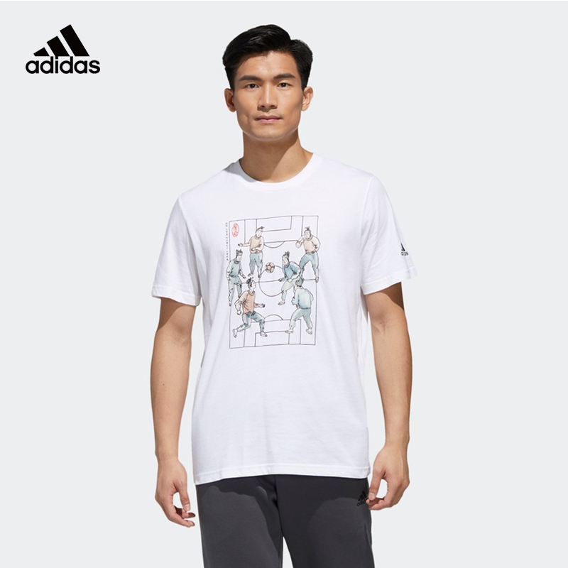 Adidas阿迪达斯运动休闲T恤GF3986/GF3988白色GF3986黑色GF3988
