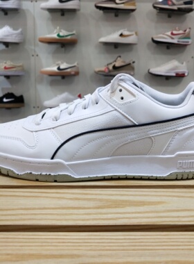 彪马低帮22年秋季中性386658-01彪马白-紫色-纯白色