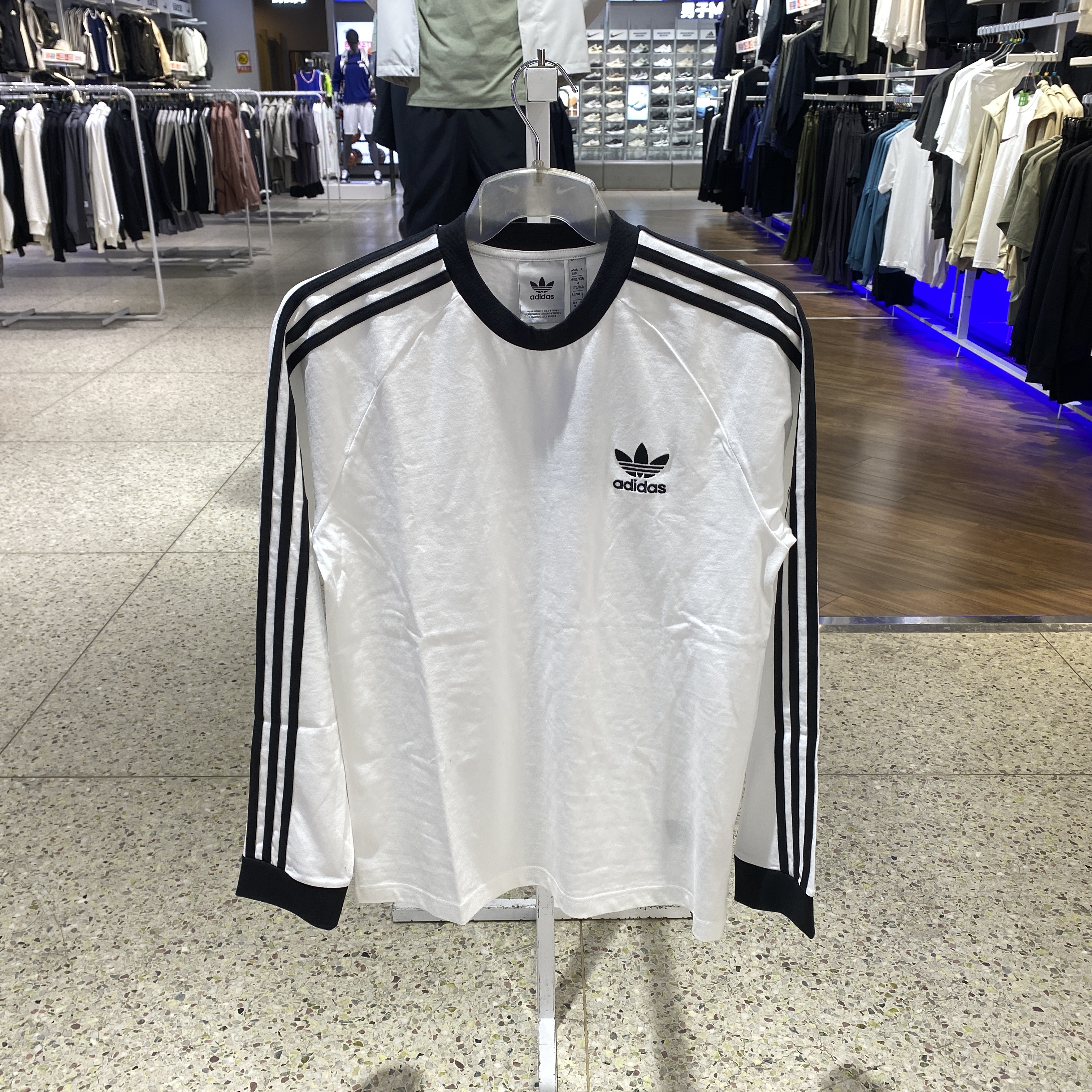 阿迪三叶草长袖T恤25年春季男性IA4879