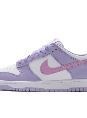 耐克儿童低帮24年秋季童性HQ1185-161白色/白色/绣球花紫/张扬粉