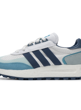 阿迪三叶草休闲鞋24年秋季女性JH7192亮白/墨水蓝/旧蓝