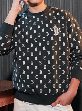 MLB卫衣23年秋季中性3AMTM0334-43CGS炭灰色