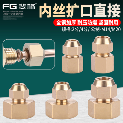 斐格内丝扩口直接直通全铜加厚