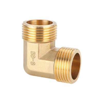 全铜加厚外丝内丝弯头斐格