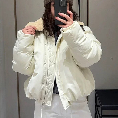2025冬新品羊毛皮领95绒羽绒服