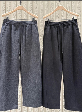 [a系列] MO正品春秋冬新品绵羊毛毛呢弯刀裤卫裤休闲裤MBE4PAT016