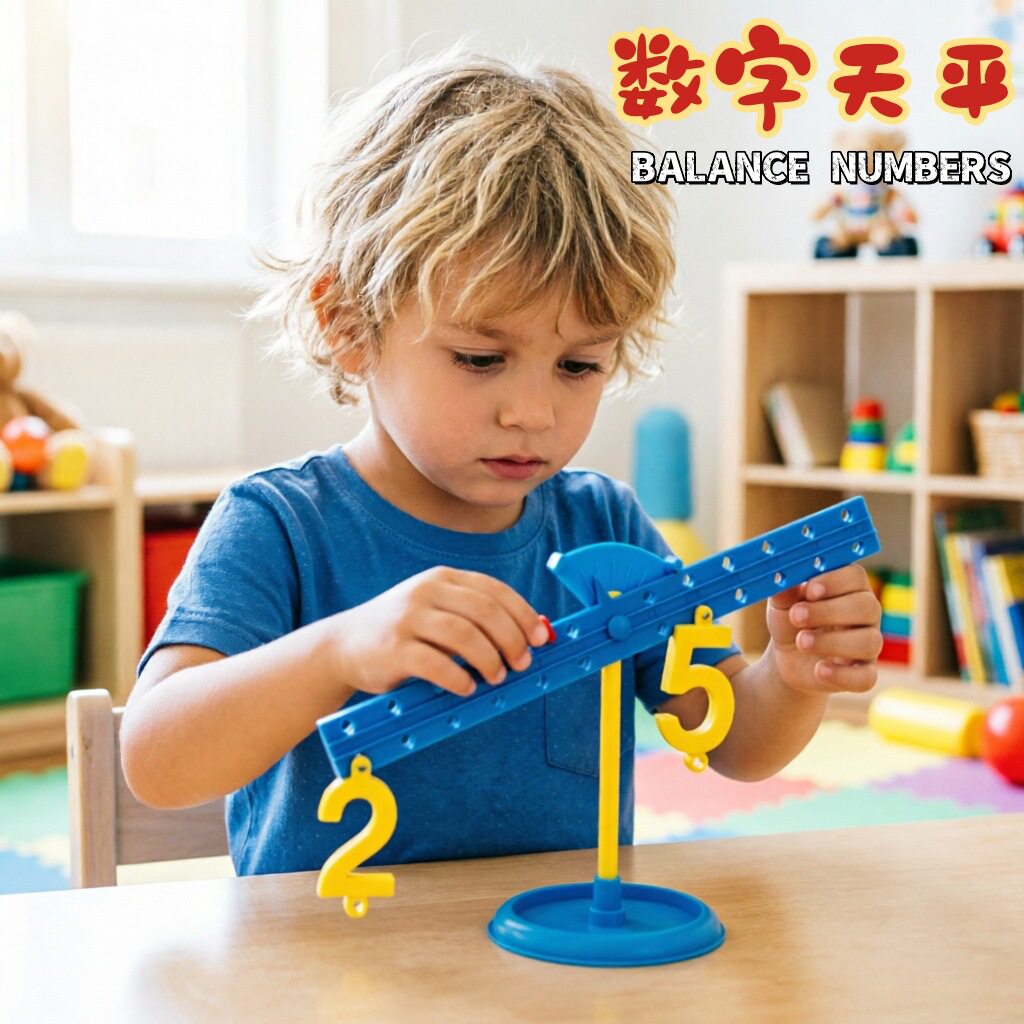 跨境儿童数学天平杠杆认知数字平衡幼儿数学启蒙亲子早教益智玩具