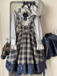 【现货】枫丹白露*SK套装 格纹显瘦托胸SK魔法少女斗篷