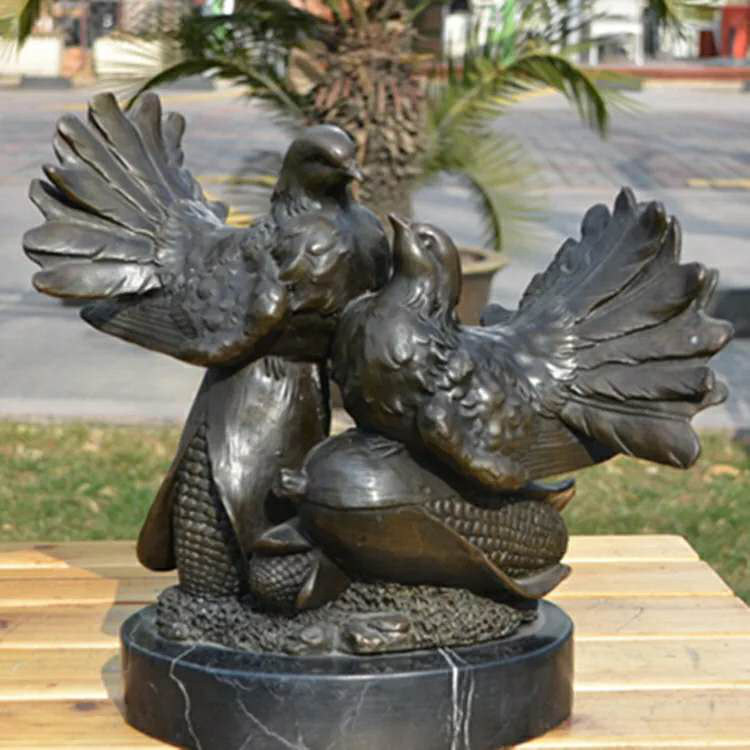 铜雕艺术世界和平鸽雕塑吉祥物铜像摆件动物飞禽鸟雕塑家居装饰品
