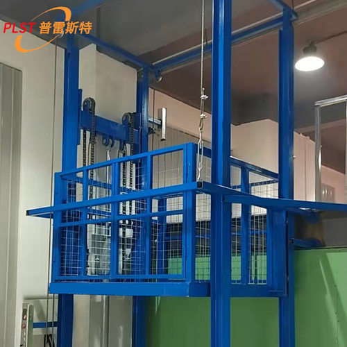 二层固定导轨液压式升降货梯 供应越楼层2t小型简易车间厂房