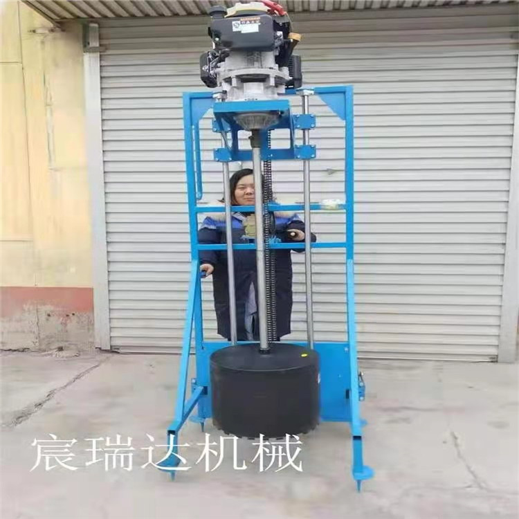 山地钻石头打电杆洞挖坑机支架光伏桩打坑岩石钻孔风化石挖洞机图片