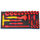 Booher宝合工具22件12.5mm系列VDE绝缘套筒组套工具套装 0200655