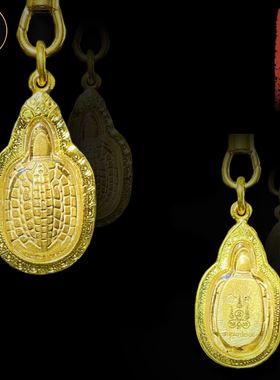 泰国特色正品 泰国佛牌mini招米龟清zhai 龙婆柳泰银壳吊坠