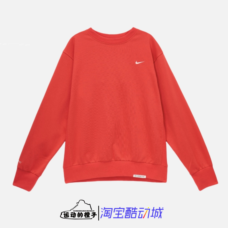 耐克男刺绣薄款针织圆领运动卫衣