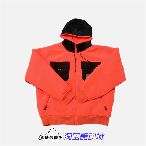 羊羔摇粒绒连帽开襟拉链外套夹克