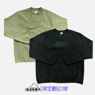 010 摇粒绒保暖男纯色圆领套头运动休闲卫衣DQ4889 334 耐克 Nike