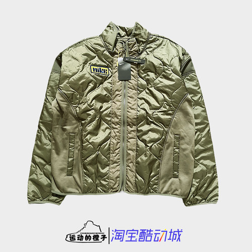 Nike耐克 涂鸦笑脸潮流运动休闲保暖外套夹克棉服CK6858-222