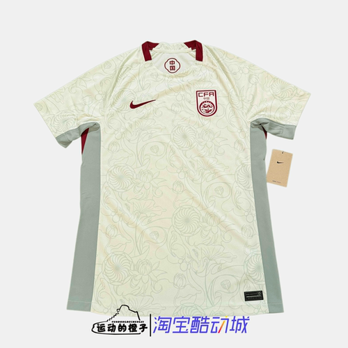 Nike耐克 男中国队客场球迷版速干足球运动短袖T恤FZ9029-020