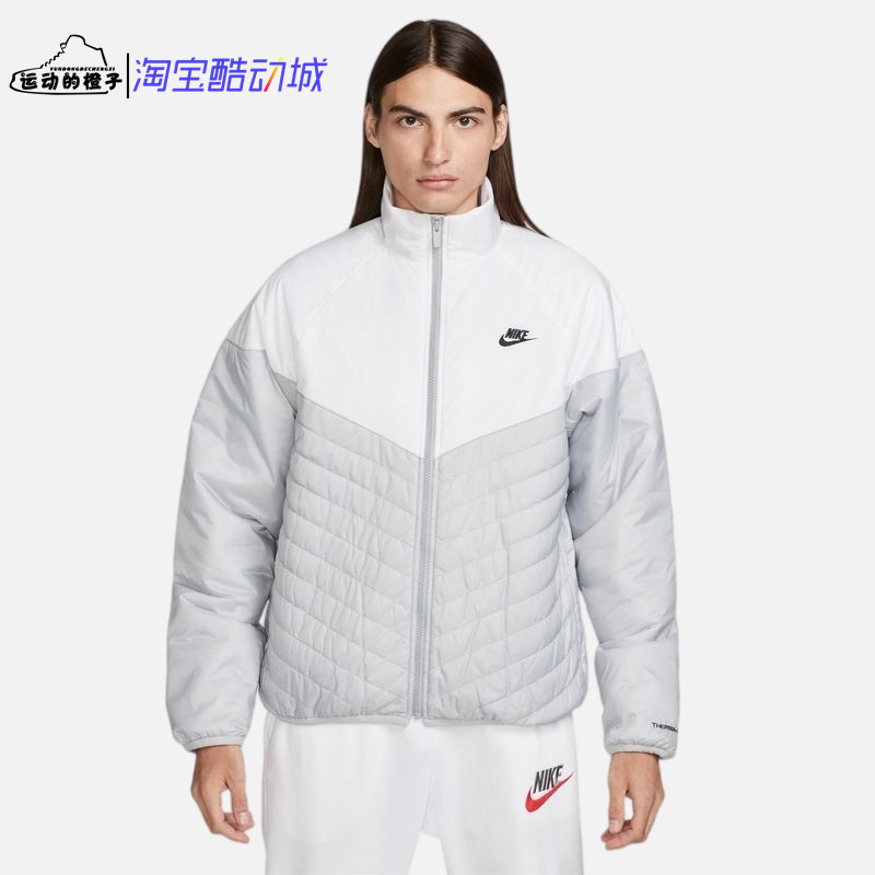 Nike/耐克 THERMA-FIT 男子立领休闲保暖宽松短款棉服 FB8196-077