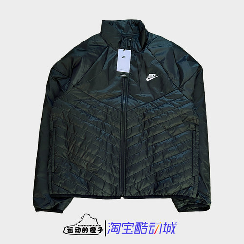 NIKE耐克 THERMA-FIT男子立领休闲保暖宽松短款棉服 FB8196-010