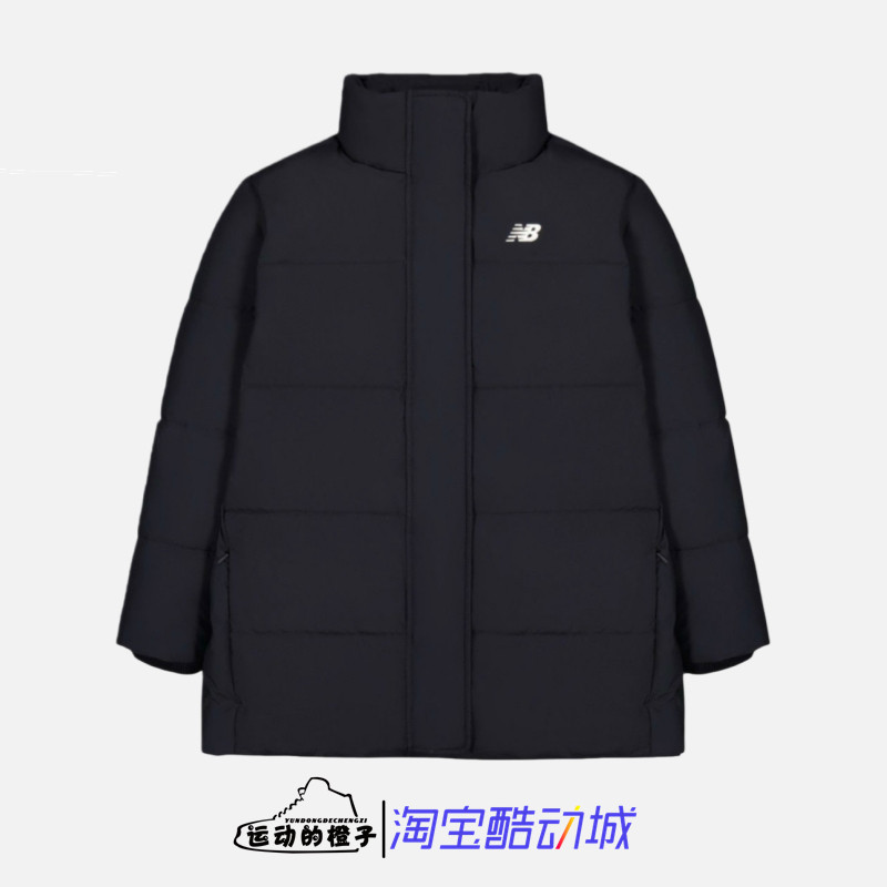 New Balance/NB 女子中长款潮流休闲运动连帽羽绒服 AWJ43355-BK