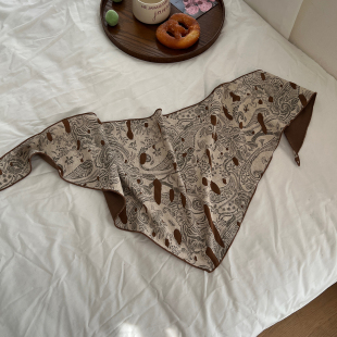 个性 饰领巾包头巾腰巾慵懒风叠穿屁帘 潮流废土风搭配三角巾双面装