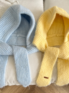 软呼呼韩系巴拉克拉法帽子女冬季防寒保暖针织帽护耳毛线帽显脸小