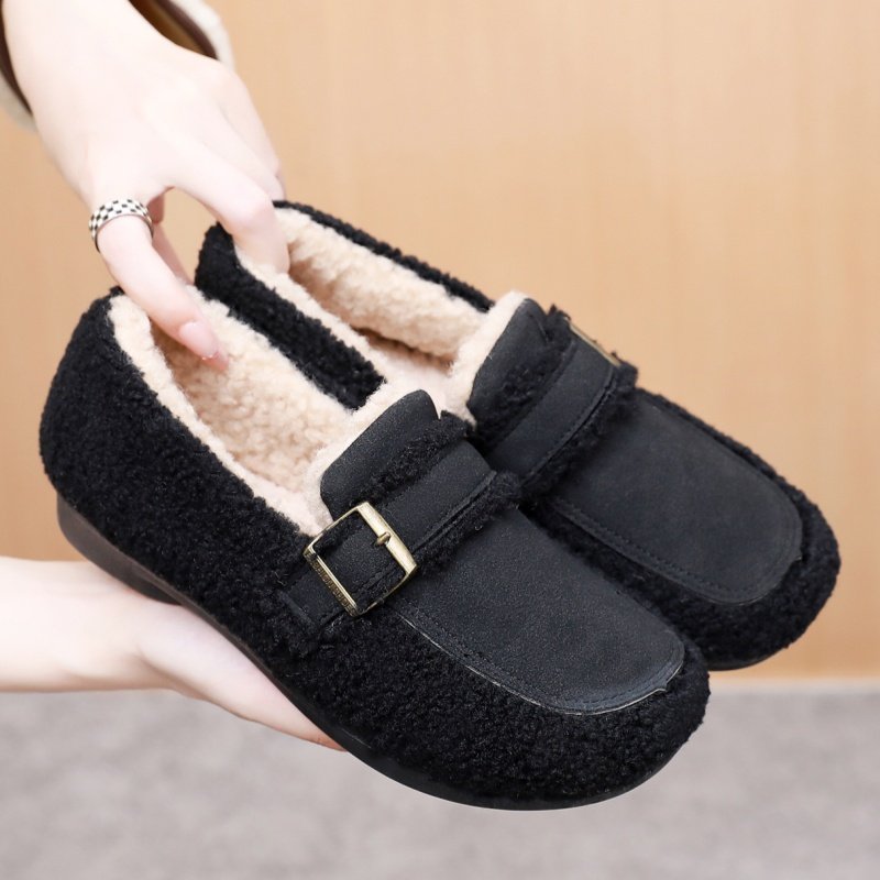 冬季新款加绒豆豆鞋女老北京布鞋女棉鞋一脚蹬软底休闲保暖妈妈鞋,女鞋,棉鞋,淘宝优惠券,粉丝福利购,淘宝优惠卷