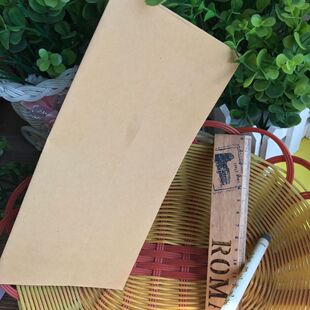 牛皮色西式长款信封 5号横款纯色艺术纸信封 节日信封 结婚 婚庆