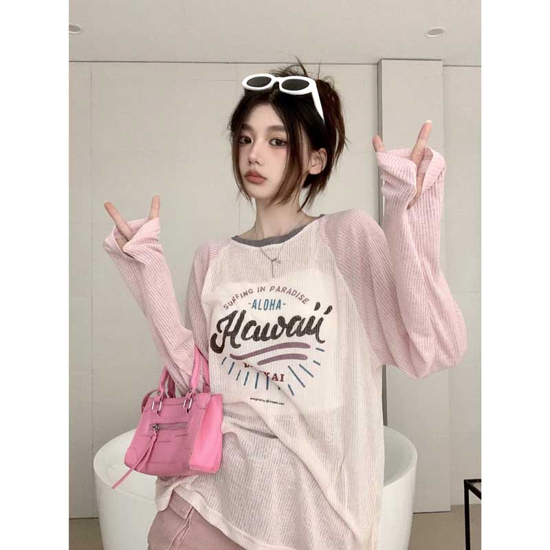 长袖防晒T恤女夏季新款