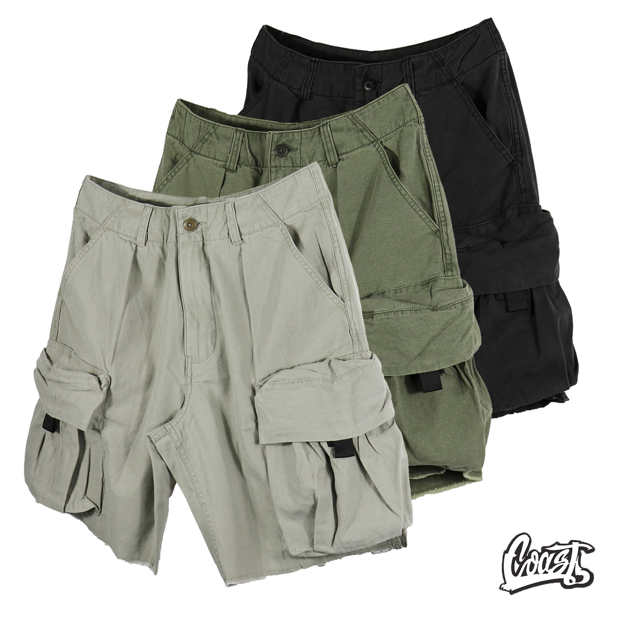 madness army shorts 20ss 水洗工装口袋短裤男休闲五分裤 余文乐