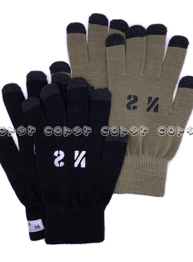 MADNESS GLOVES MDNS字母印花 军事风 秋冬针织保暖手套 余文乐