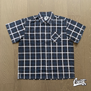 MADNESS PRINTED CHECKER SHIRT 22SS格子短袖衬衫格纹衬衣余文乐