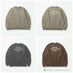 MADNESS FADED CREW SWEATER 25AW 刺绣做旧加绒套头卫衣 余文乐