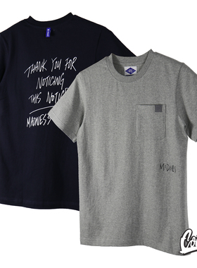 MADNESS NOTICE POCKET 余文乐工装口袋休闲短袖T恤男女百搭上衣