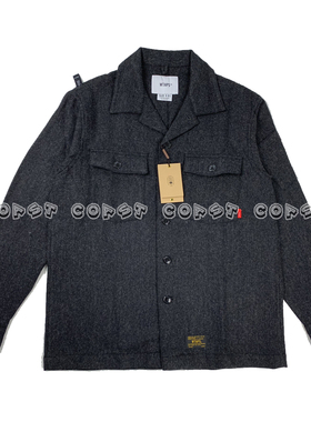「现货」WTAPS BUDS LS 02SHIRT.WOPO.HELL IN BONE 羊毛两袋衬衫