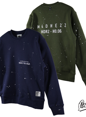 折扣 MADNESS SPLATTER SWEATER 泼墨圆领套头加绒卫衣男 余文乐