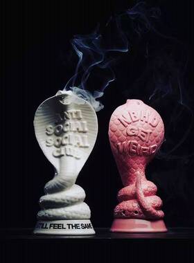 NEIGHBORHOOD BOOZE.ASSC/CE-INCENSE CHAMBE 联名白粉响尾蛇香炉