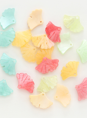 5颗12x17mm银杏叶高品质醋酸叶子diy手工古风发簪制作材料配饰