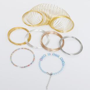 保色记忆钢丝圈手镯圈米珠串珠手链手串手环DIY手工饰品配件材料