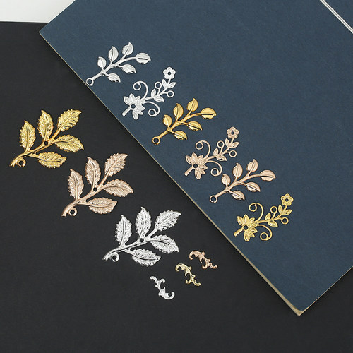 diy黄铜树枝女士新娘风步摇花片