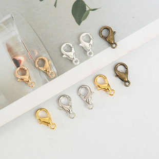 龙虾扣项链手链扣收尾连接扣弹簧扣合金饰品材料diy手工串珠配件