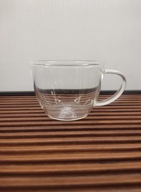 Chikao奇高高硼硅耐热玻璃品茗杯带把加厚大小容量茶杯咖啡办公杯