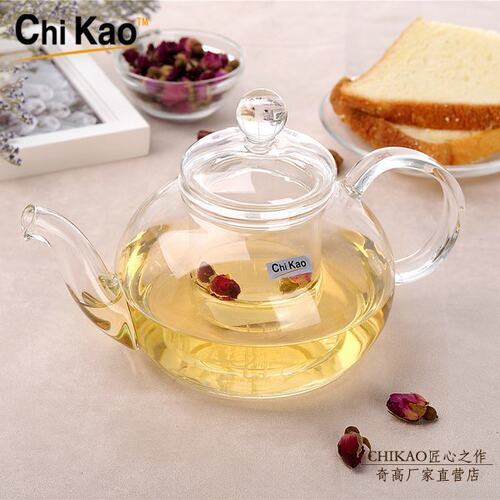 耐热玻璃加厚泡花茶壶