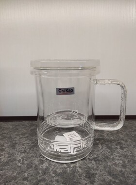 Chikao奇高CK158A加厚茶水分离耐高温玻璃带盖绿茶花茶办公茶楼杯